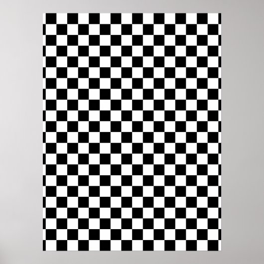 Poster Damier noir et blanc (Devant)
