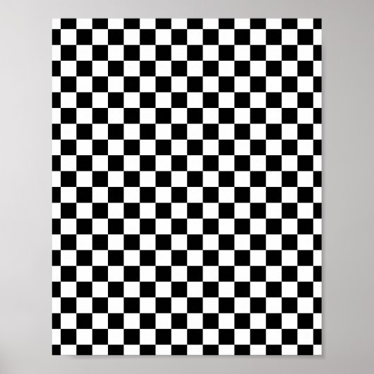 Poster Damier noir et blanc (Devant)
