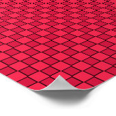 Poster Damier Rouge Noir (Coin)