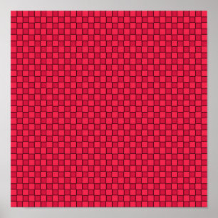 Poster Damier Rouge Noir