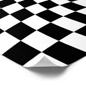 Poster Damier tordu abstrait (Coin)