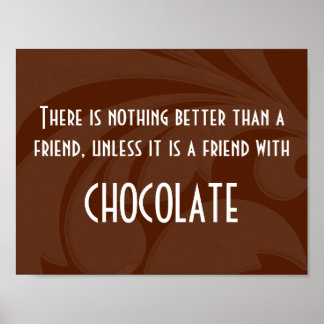 Poster d'amis et de chocolat