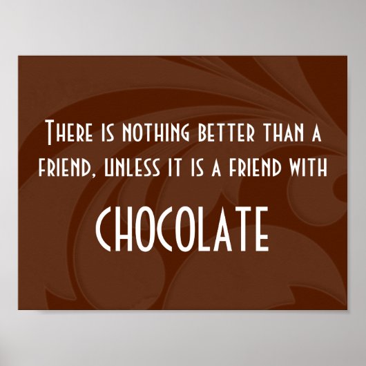 Poster d'amis et de chocolat (Devant)