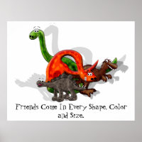 Poster d'amitié Dinosaur