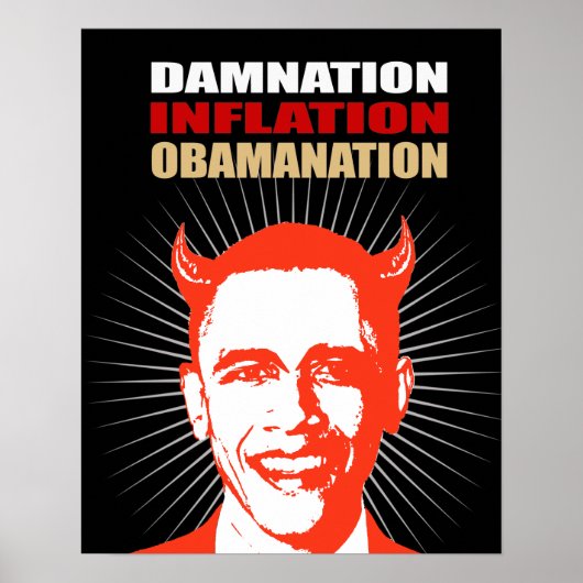 POSTER DAMNATION. INFLATION. OBAMANATION (Devant)