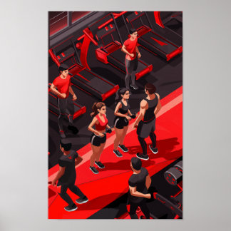 Poster d'amorçage Whimsical et Vibrant Fitness