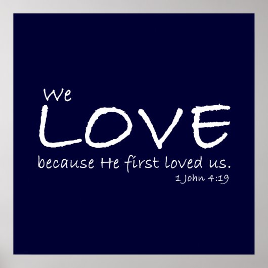 Poster d'amour (1 Jean 4:19) (Devant)