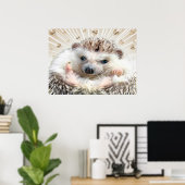 Poster d'amour de hérisson (Bureau à domicile)