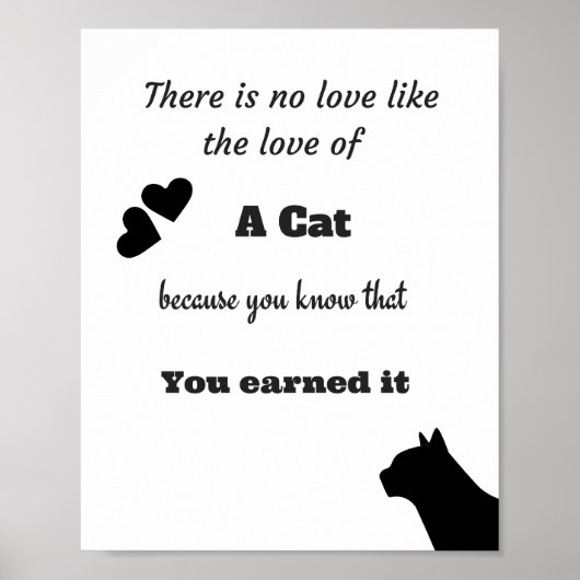 Poster d'amour de la famille Chat blanc et noir ma (Devant)