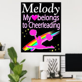 POSTER D'AMOUR DE POM-POM GIRL PERSONNALISÉ (Bureau à domicile)