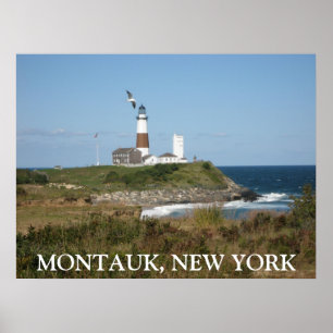 Poster d'amour du phare de MONTAUK Seagull