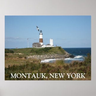 Poster d'amour du phare de MONTAUK Seagull
