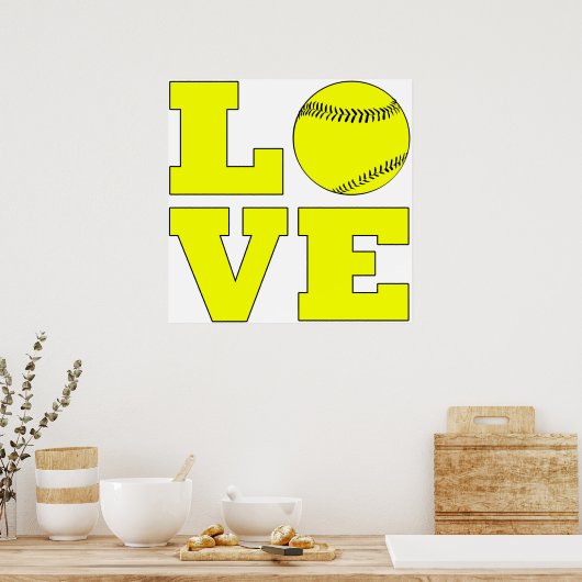 Poster d'amour du softball (Cuisine)