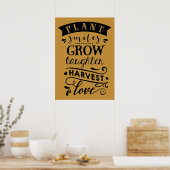 Poster d'amour plante Smile Grow Laughter Harvest  (Cuisine)