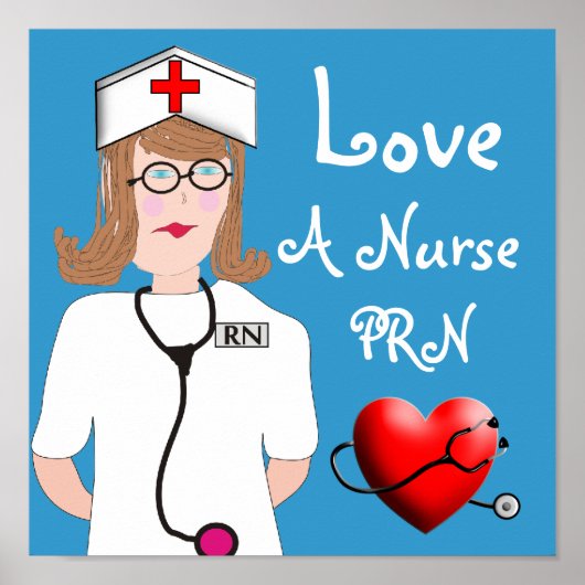 Poster d'amour pour une infirmière PRN (Devant)