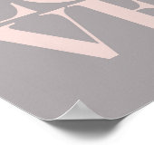 Poster d'amour rose et gris (Coin)