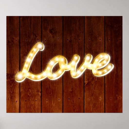 Poster d'amour vintage Marquee Lights - barque (Devant)