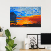 Poster Dana point de l'aube peinture (Bureau à domicile)