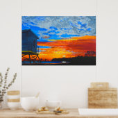 Poster Dana point de l'aube peinture (Cuisine)