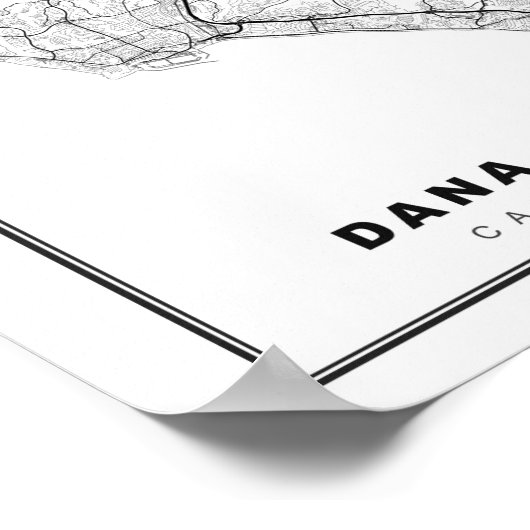 Poster Dana point map (Coin)