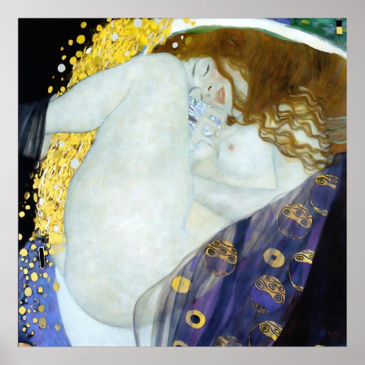 Poster Danae - Gustav Klimt - Art Nouveau (Devant)