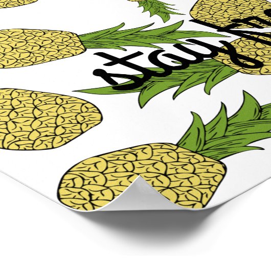 Poster d'ananas Stay Fresh (Coin)
