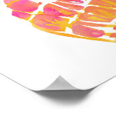 Poster d'ananas tropical joyeux - 11"x 14" (Coin)