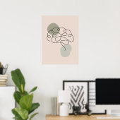 Poster d'anatomie cérébrale d'art minimal (Bureau à domicile)