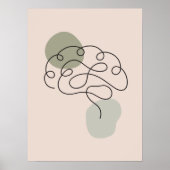 Poster d'anatomie cérébrale d'art minimal (Devant)