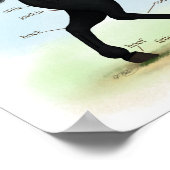 Poster d'anatomie du cheval noir ou de l'équine po (Coin)