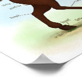 Poster d'anatomie équine éducative du cheval Brown (Coin)