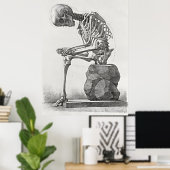 Poster d'anatomie squelette vintage (Bureau à domicile)