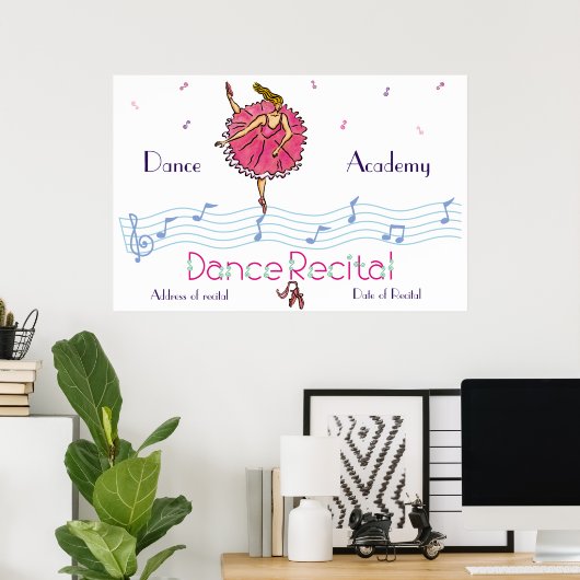 Poster Dance Considérant Ballerina rose (Bureau à domicile)