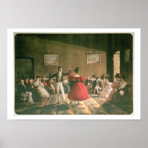 Poster Dance dans un salon à Buenos Aires, c.1831 (w/c