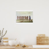 Poster Dance de guerre des Caroline Islanders, assiette 2 (Cuisine)