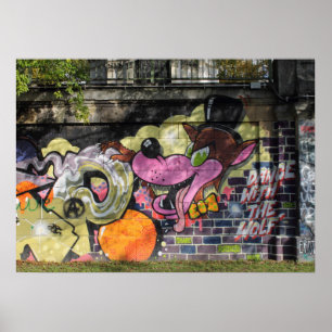 Poster Dance With The Wolf Graffiti