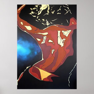 Poster Dancefloor Diva Vacances d'été Art Abstrait