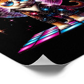 Poster Dancing Chat Disco Ball Kitten Kitty Lover Drôle P (Coin)