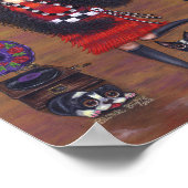 Poster Dancing Flapper Girl Boston Terrier Dog Gramophone (Coin)