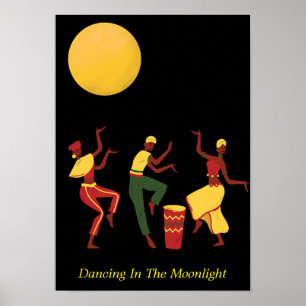 Poster Dancing In the Moonlight - texte modifiable