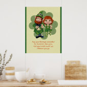 Poster Dancing Leprecauns Pixel Art St. Patrick's Day (Cuisine)