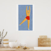 Poster Dancing Man - Matchbox Print - Aesthetic Wall Art (Cuisine)