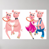 Poster Dancing Pigs (Devant)