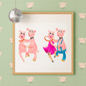 Poster Dancing Pigs