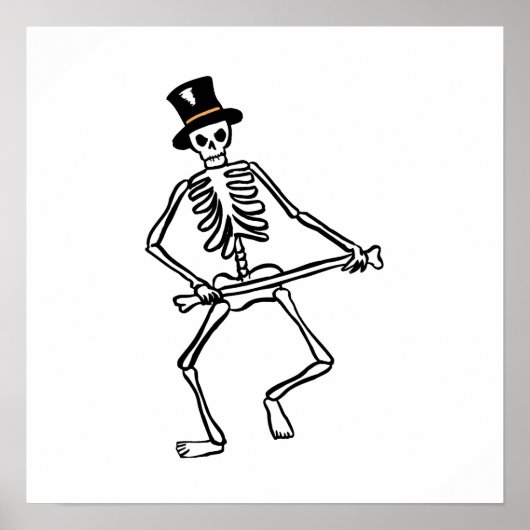 Poster Dancing Skeleton (Devant)