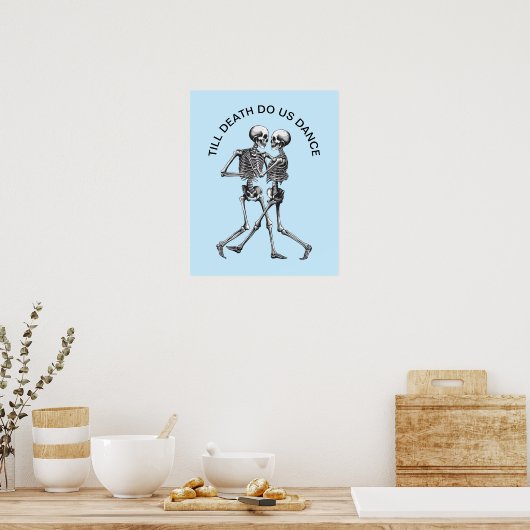 Poster Dancing Skeleton Couple (Cuisine)