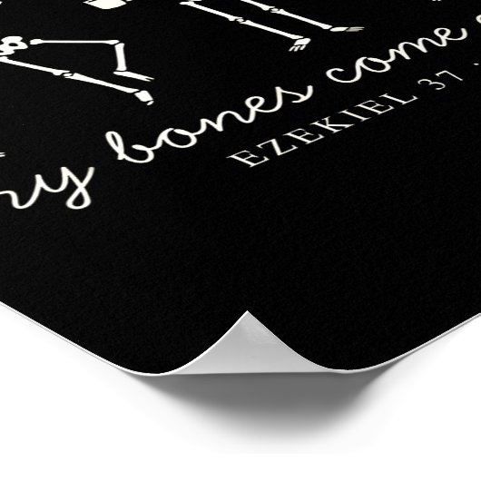 Poster Dancing Skeleton Dry Bones Come Alive Christian Ha (Coin)