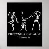 Poster Dancing Skeleton Dry Bones Come Alive Christian Ha (Devant)