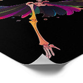 Poster Dancing Skeleton Rainbow Llerina Halloween (Coin)