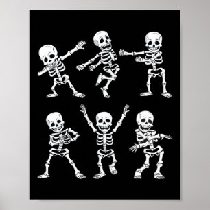 Poster Dancing Skeletons Dance Challenge Boys Girl